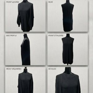 Black Women's Layered Turtleneck Sweater